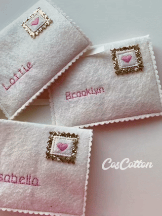 Personalised embroidered handmade valentines envelope love letter