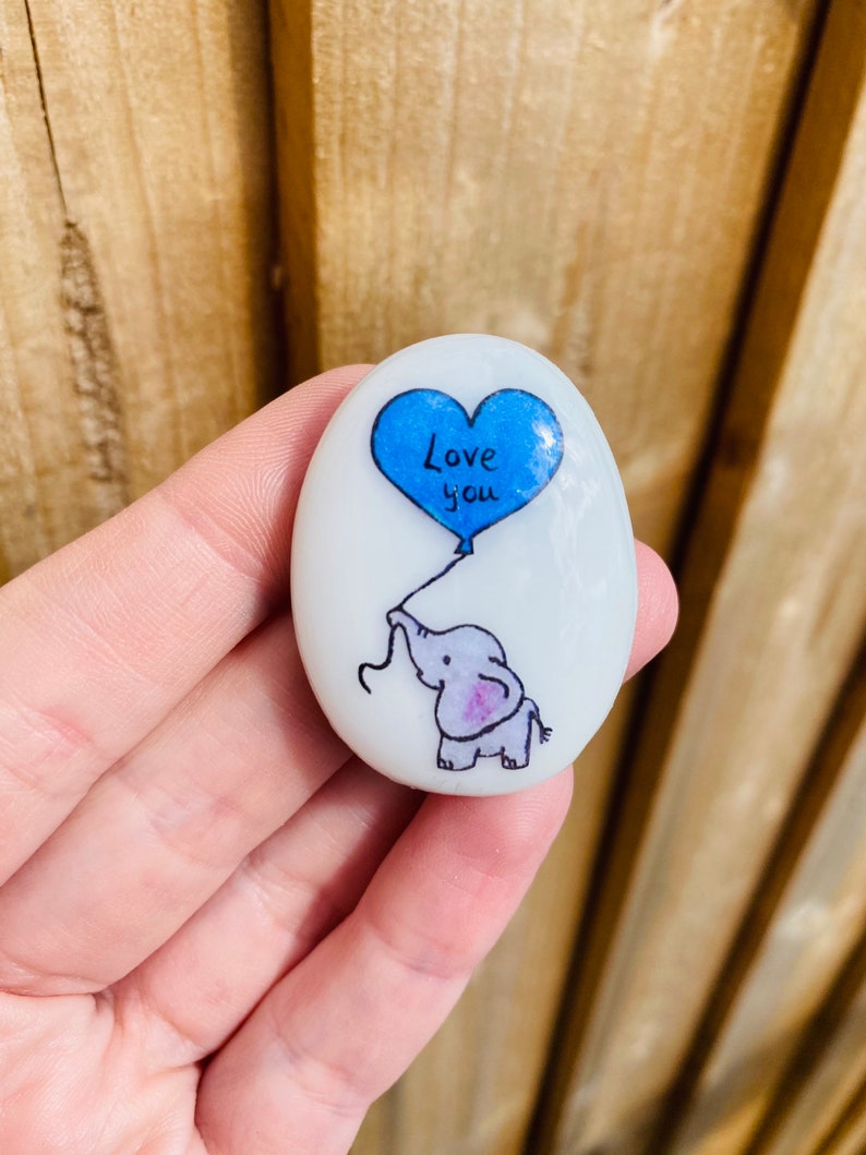 Personalised Elephant Heart Stone❤