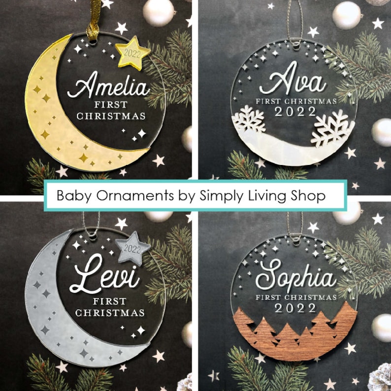 Personalized Baby Ornament - Babys First Christmas Ornament
