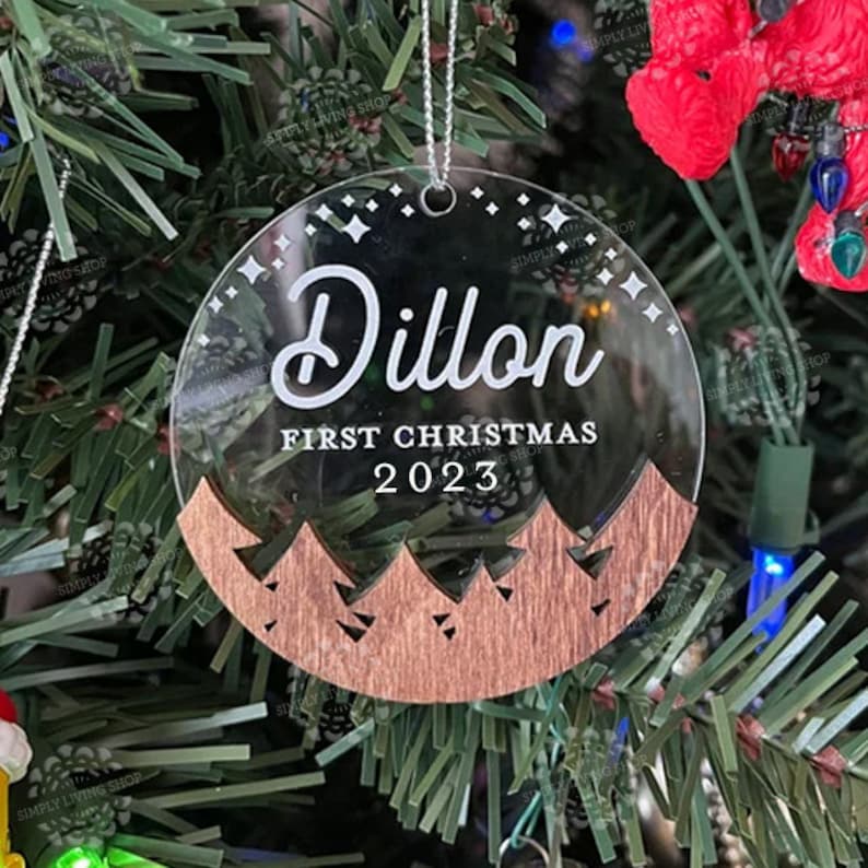 Personalized Baby Ornament - Babys First Christmas Ornament