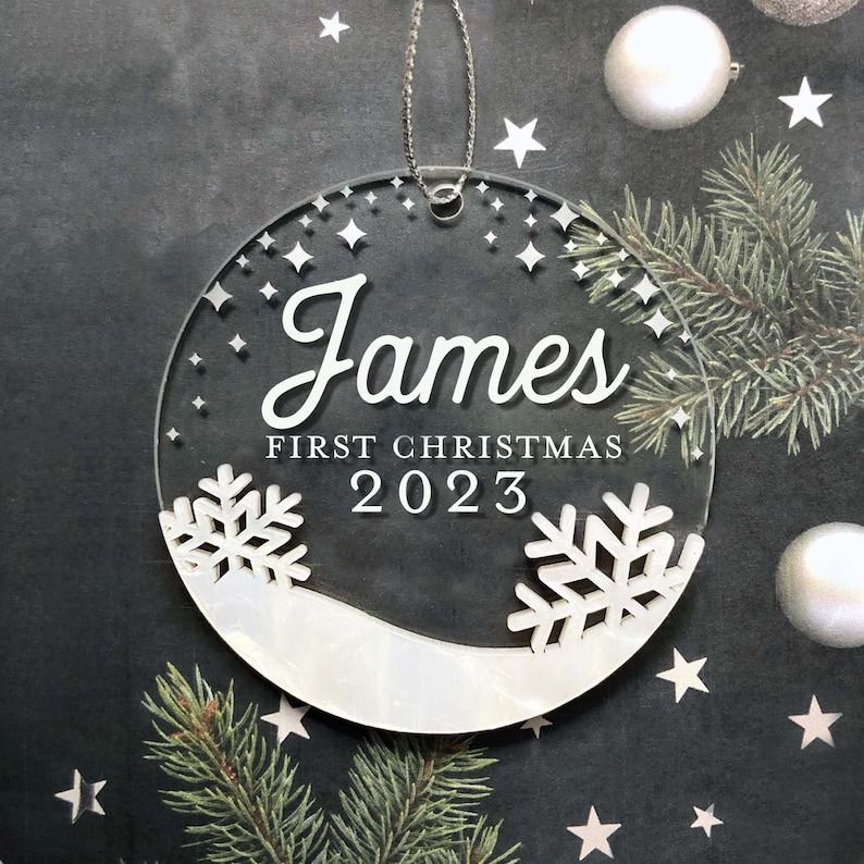 Personalized Baby Ornament - Babys First Christmas Ornament
