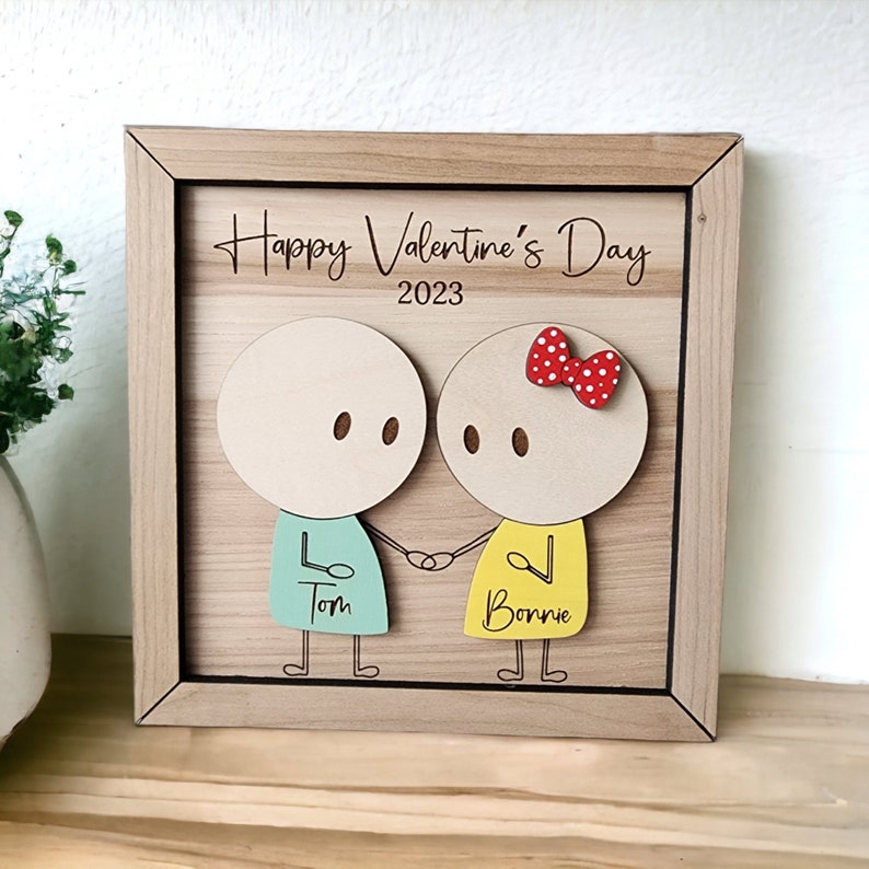 Personalized Couple Wooden Sign, Valentines Day Gift For Her/Him, Couple Names Sign, Anniversary Couple Gift, Personalized Birthday Gift