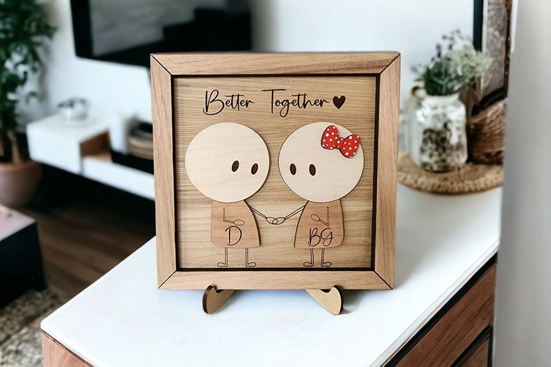 Personalized Couple Wooden Sign, Valentines Day Gift For Her/Him, Couple Names Sign, Anniversary Couple Gift, Personalized Birthday Gift