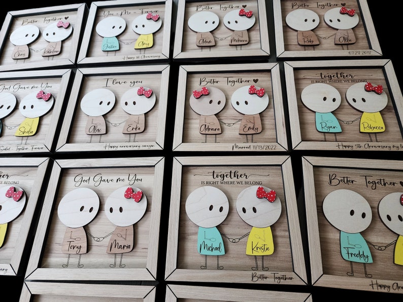 Personalized Couple Wooden Sign, Valentines Day Gift For Her/Him, Couple Names Sign, Anniversary Couple Gift, Personalized Birthday Gift