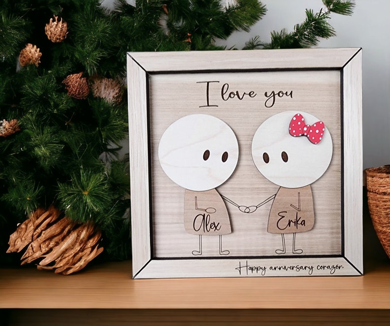 Personalized Couple Wooden Sign, Valentines Day Gift For Her/Him, Couple Names Sign, Anniversary Couple Gift, Personalized Birthday Gift