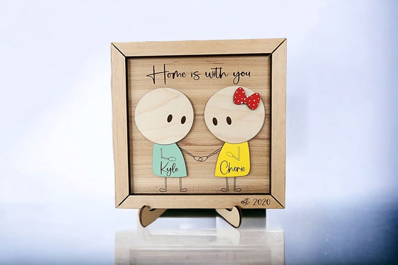 Personalized Couple Wooden Sign, Valentines Day Gift For Her/Him, Couple Names Sign, Anniversary Couple Gift, Personalized Birthday Gift