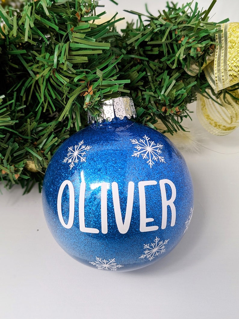 Personalized Glitter Christmas Ball ornament
