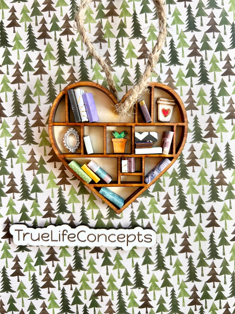 Miniature bookshelf ornaments