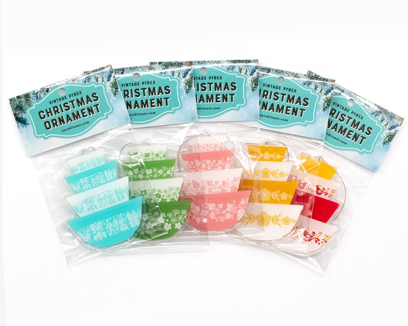 🎄Double-sided Miniature Vintage Stacking Bowl Christmas Ornaments