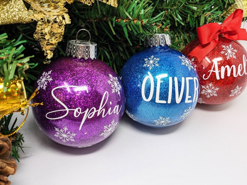 Personalized Glitter Christmas Ball ornament