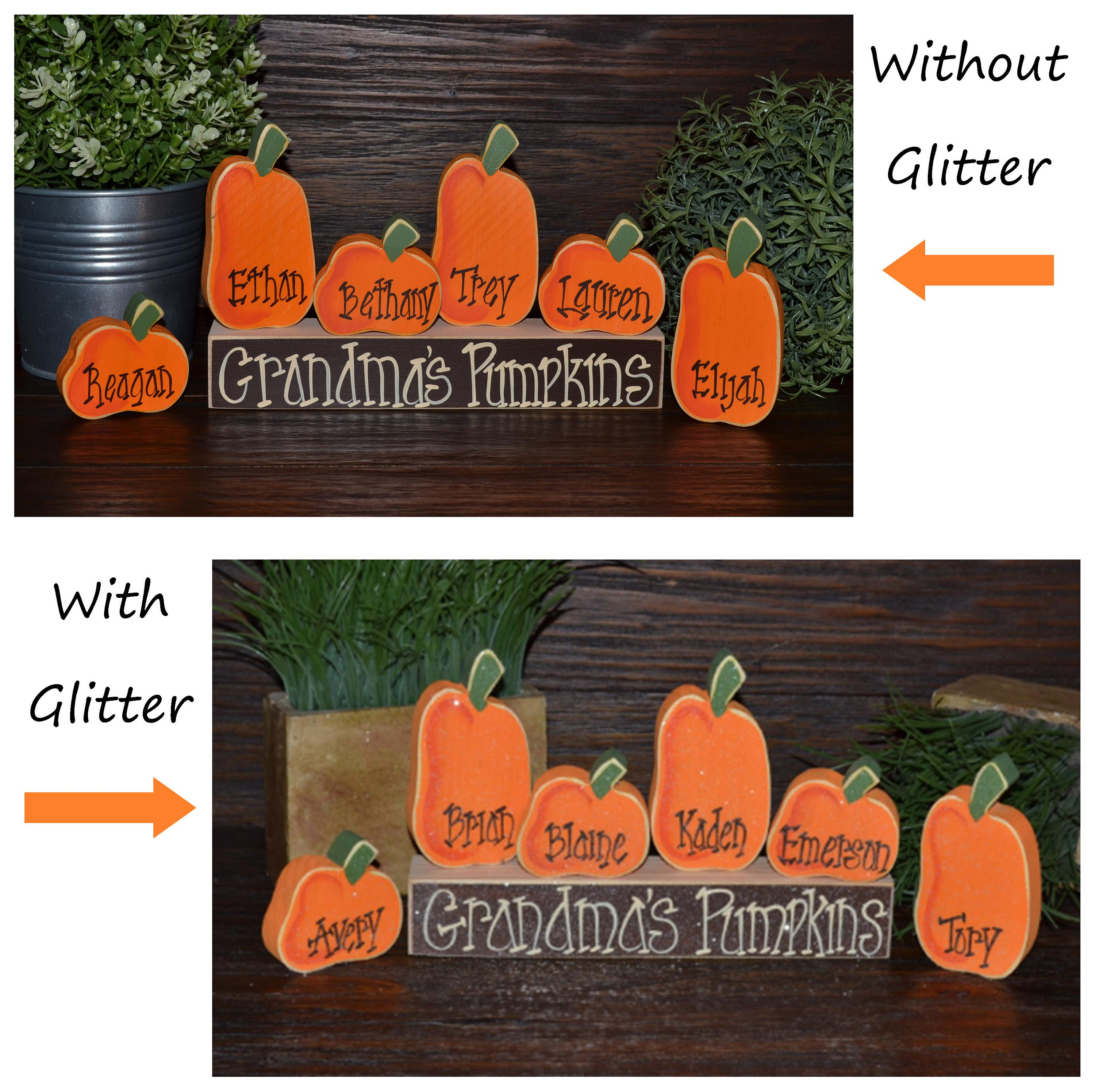 Personalized Pumpkins Family Block Set
