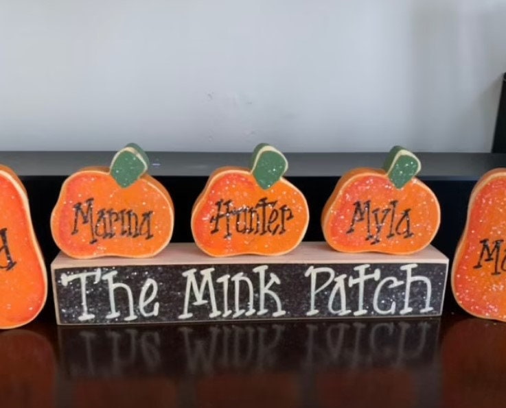 Personalized Pumpkins Family Block Set