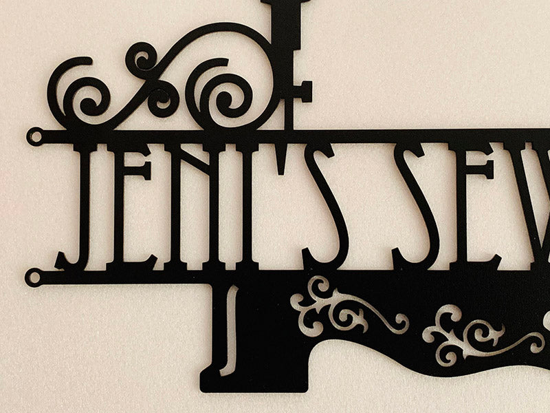 Personalized Sewing Room Metal Sign