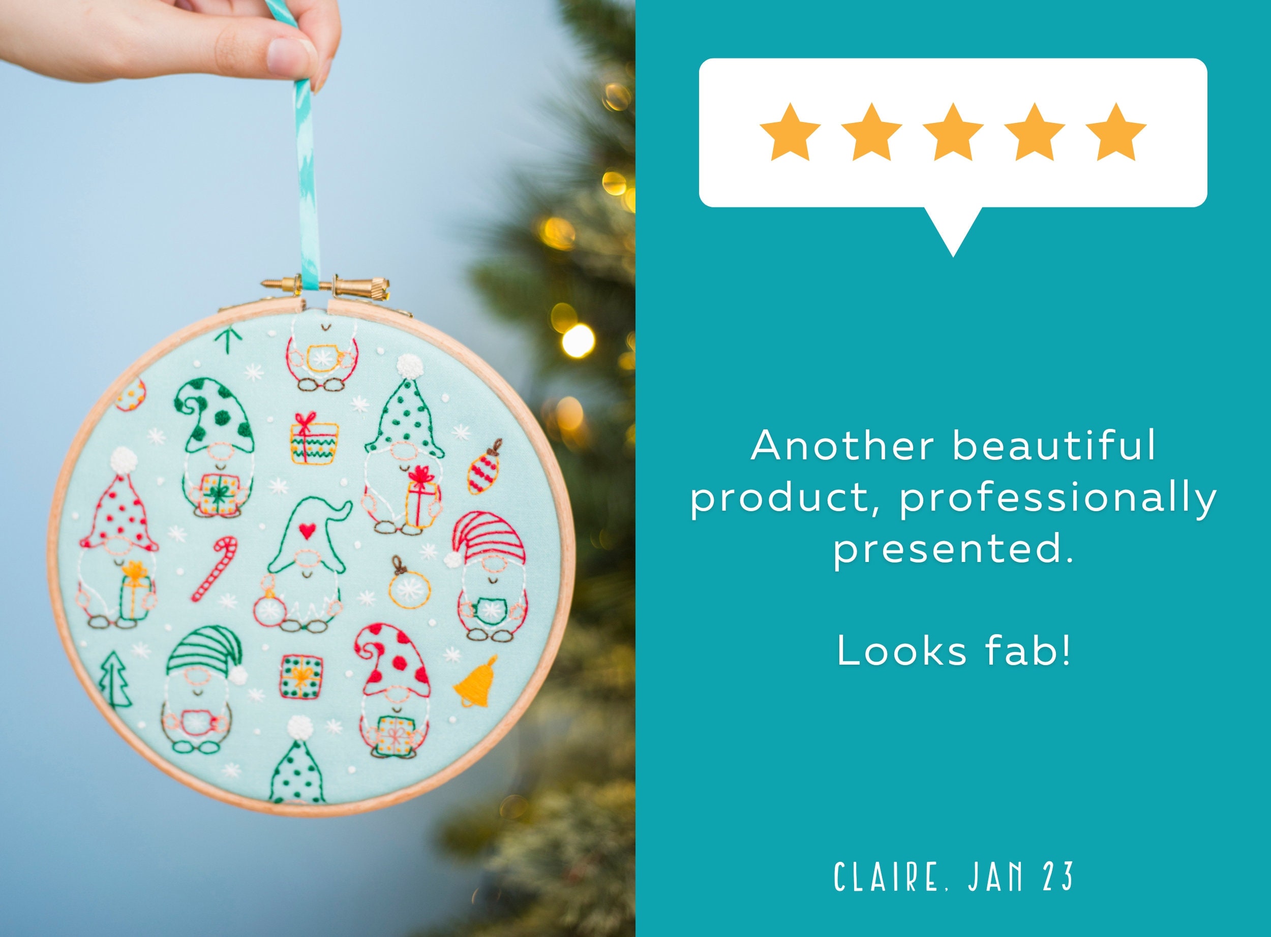 24 Days of Advent, Christmas Embroidery Kit
