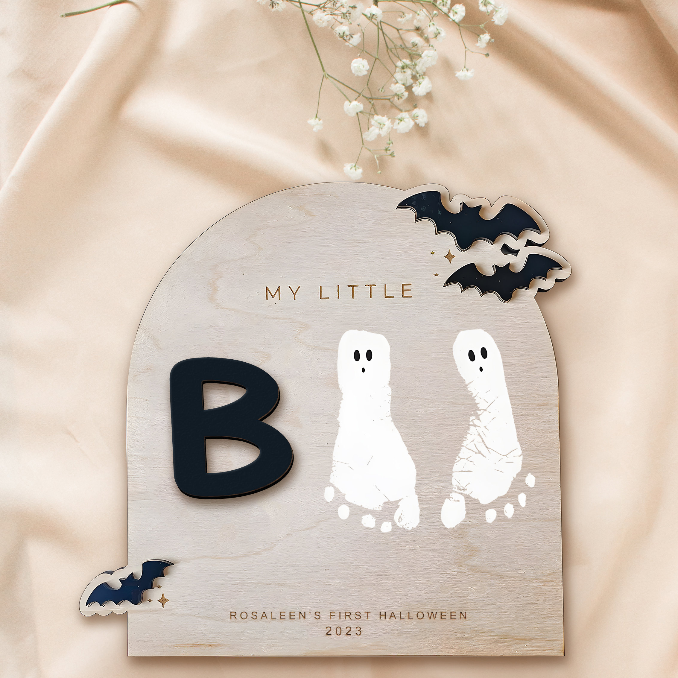 DIY Halloween Footprint Art, Baby First Halloween Keepsake