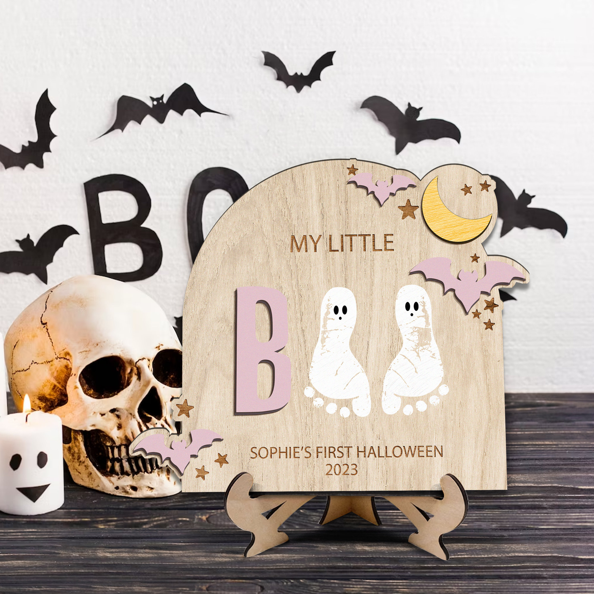 DIY Halloween Footprint Art, Baby First Halloween Keepsake