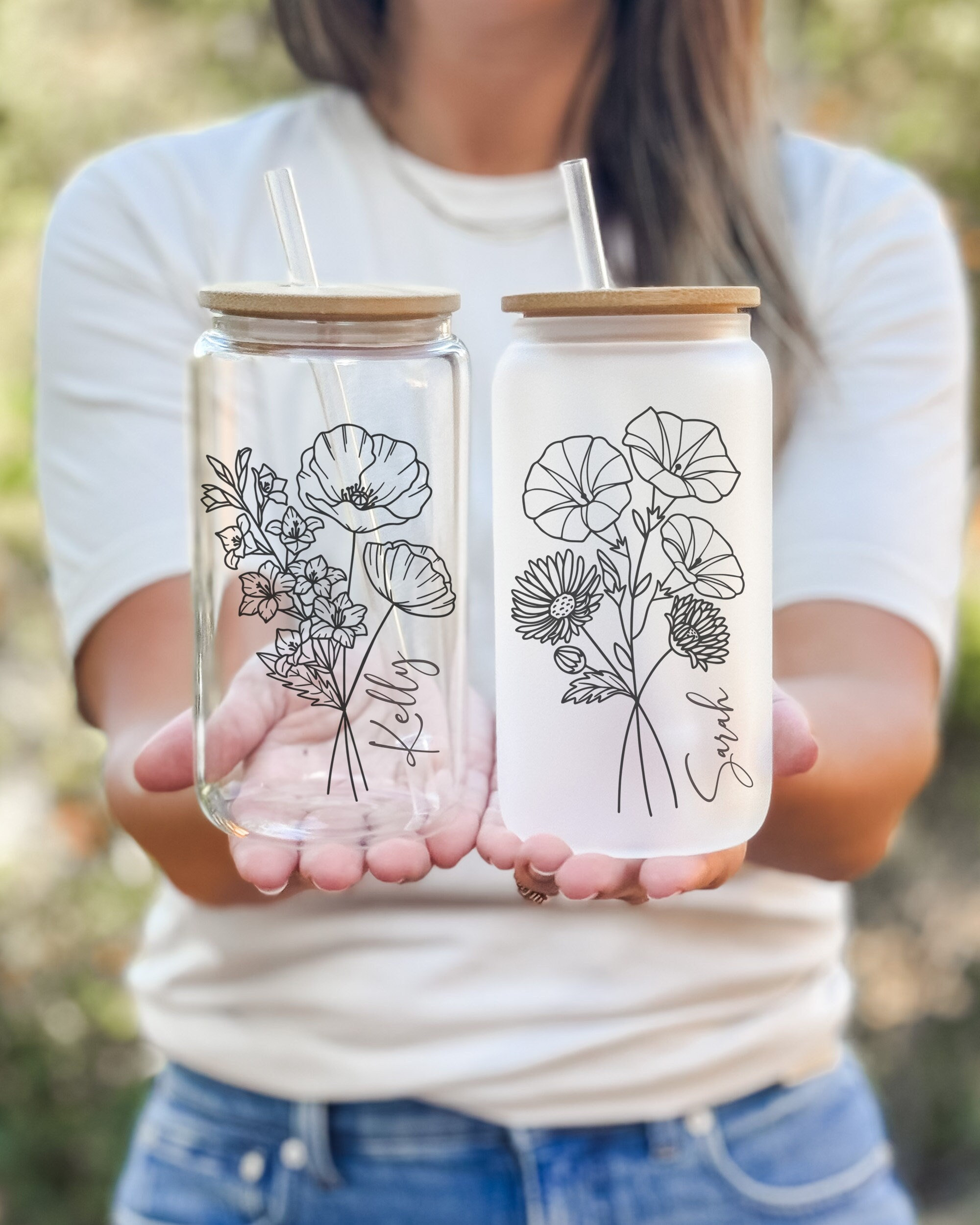 Personalized Birth Flower Cup With Name For Coffee,Tea,Drinks Lover🎁( Buy 3 Free Shipping)