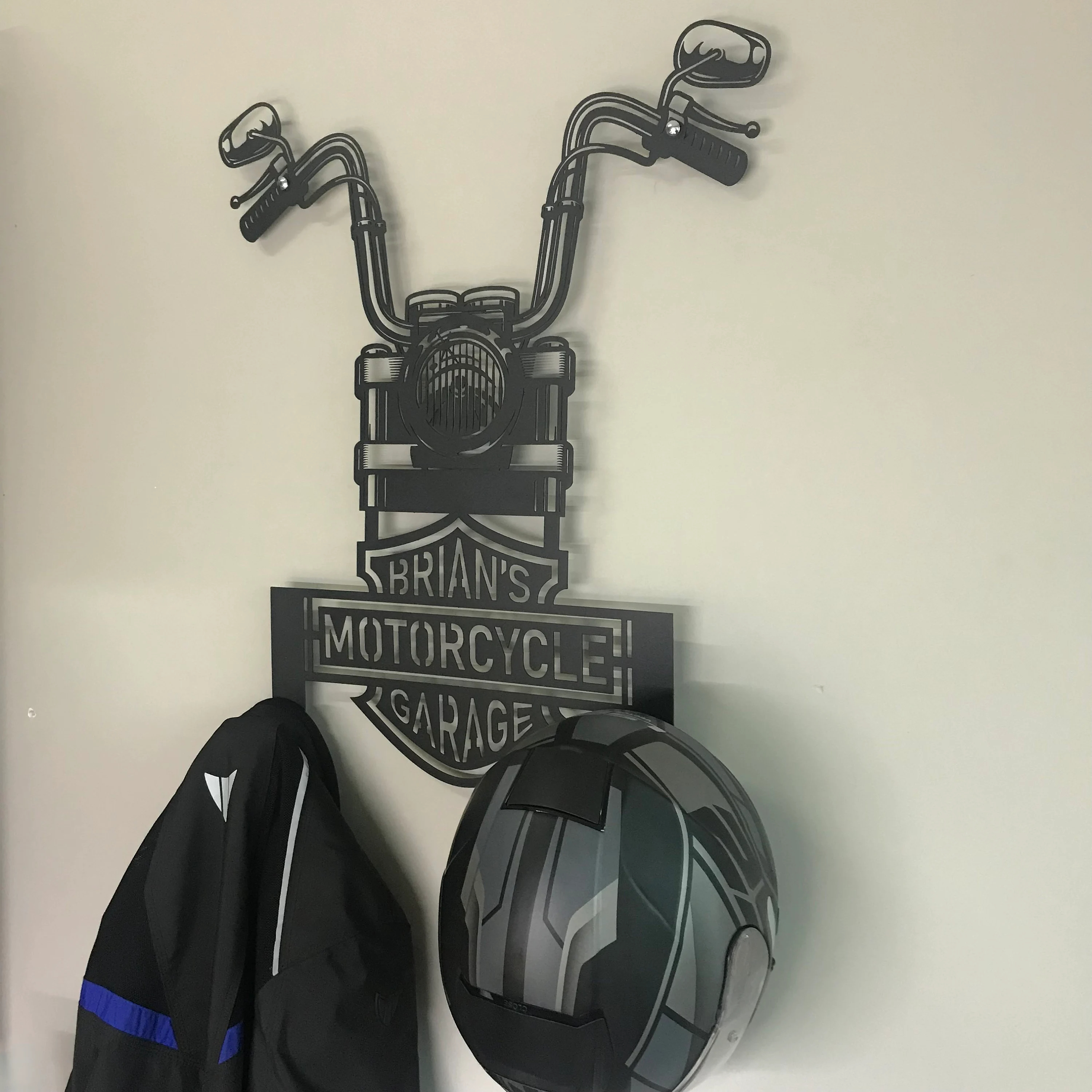 Custom Motorcycle Helmet Holder, Great Gift for Bikers