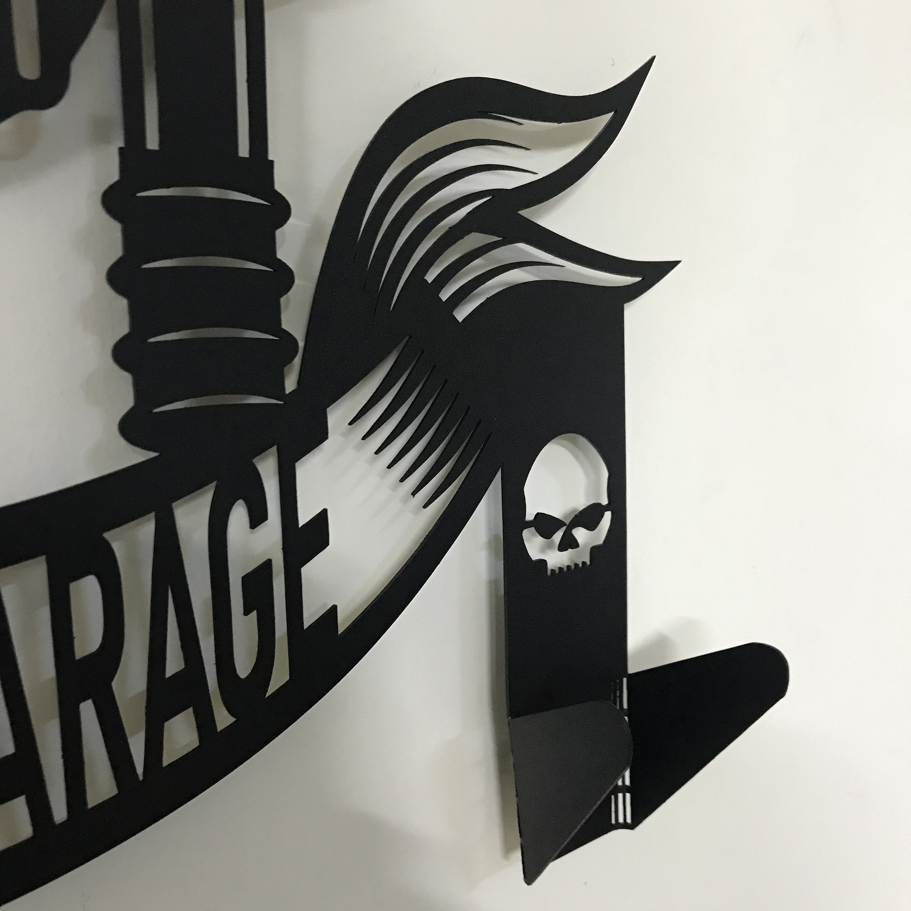 Custom Metal Skull Motorcycle Rider Helmet Jacket Holder, Personalized Biker Gifts