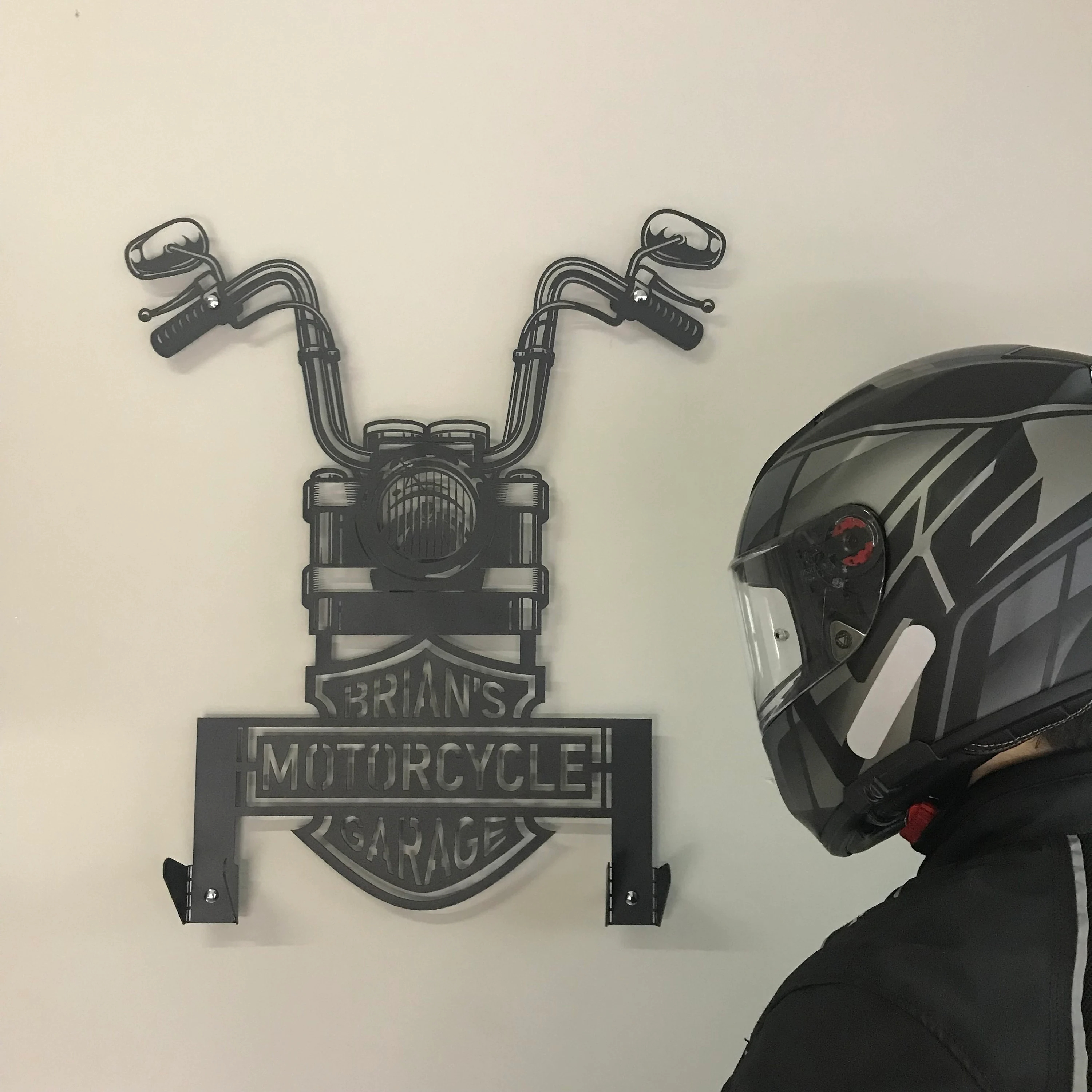 Custom Motorcycle Helmet Holder, Great Gift for Bikers
