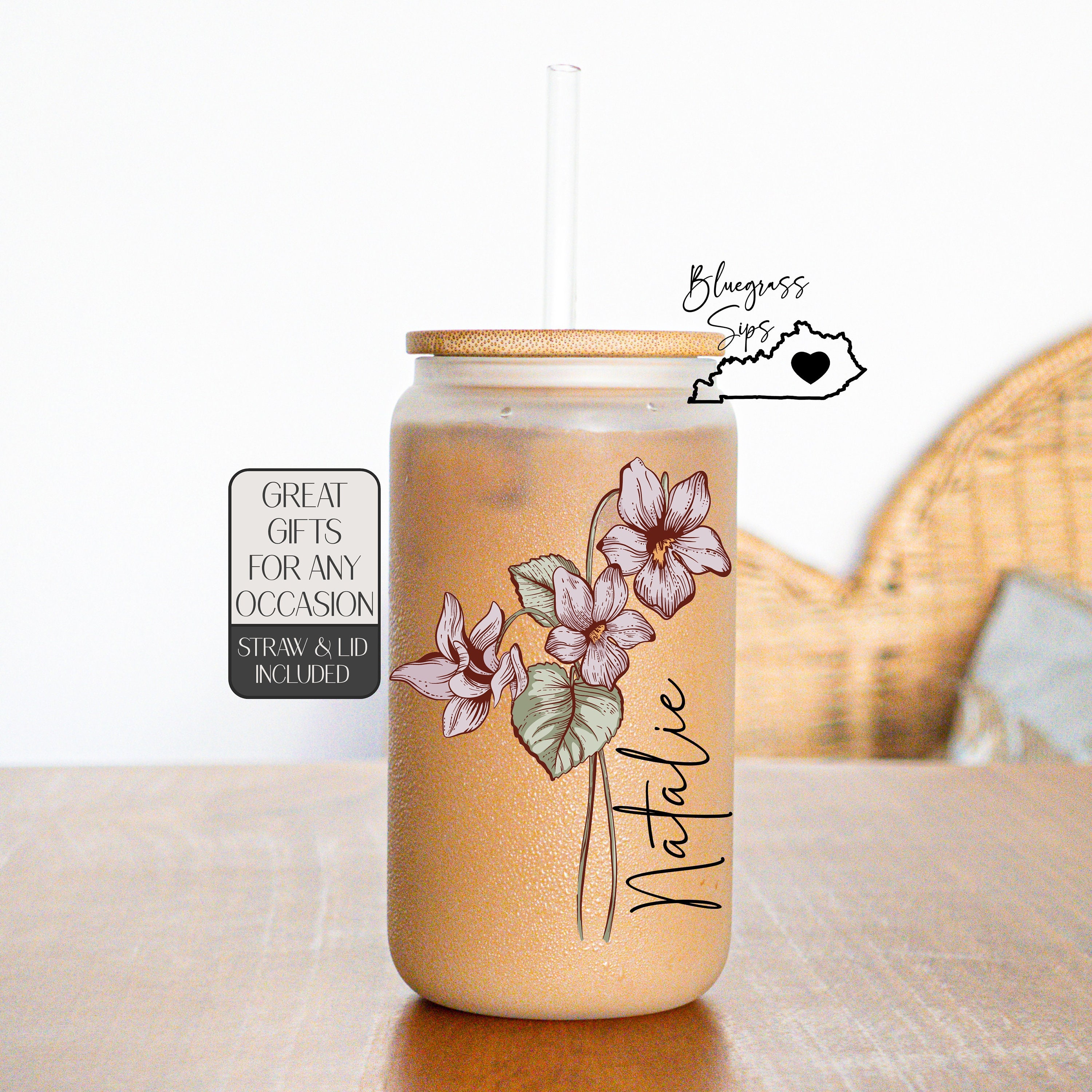 Personalized Color Birth Flower Cup With Name For Coffee,Tea,Drinks Lover🎁( Buy 3 Free Shipping)