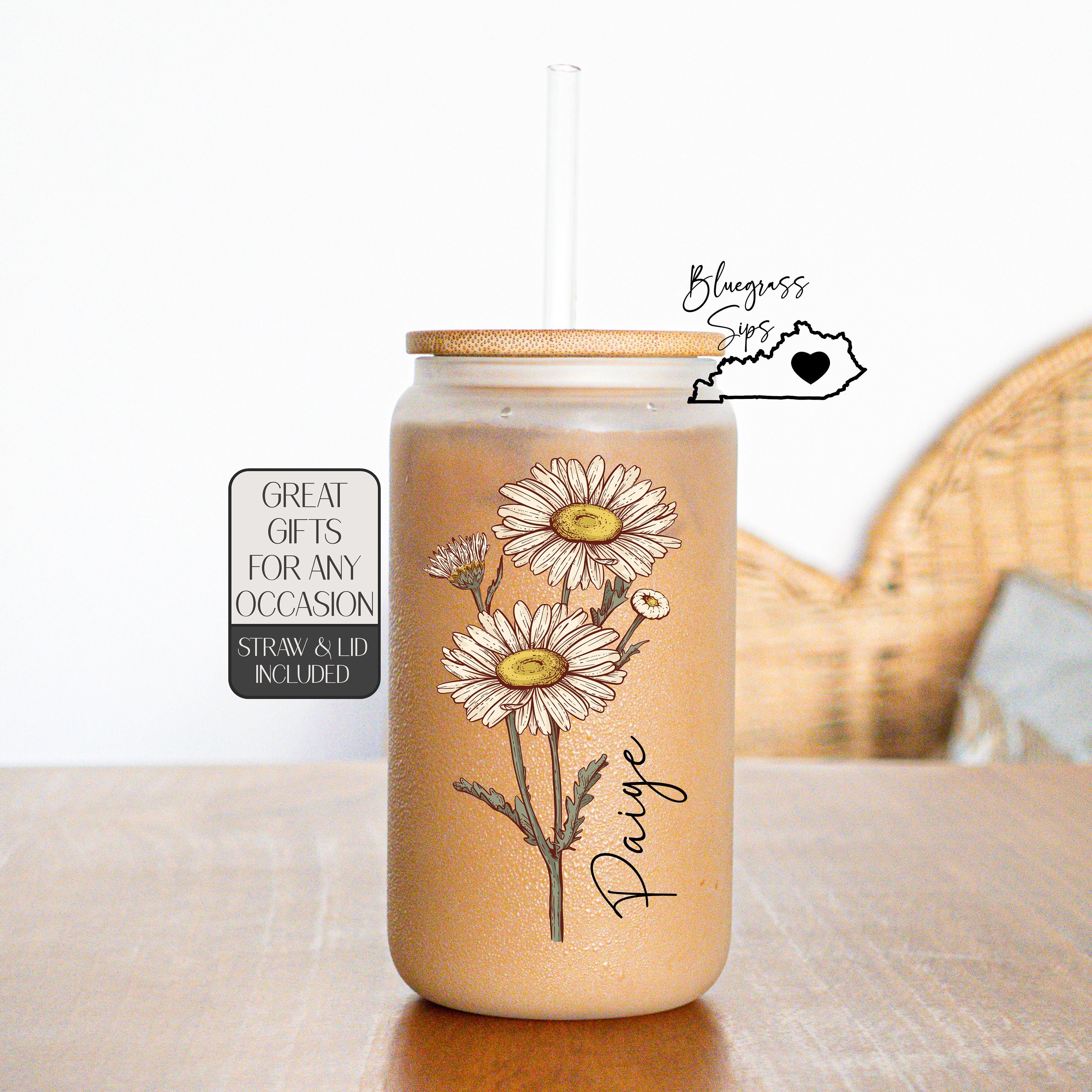 Personalized Color Birth Flower Cup With Name For Coffee,Tea,Drinks Lover🎁( Buy 3 Free Shipping)