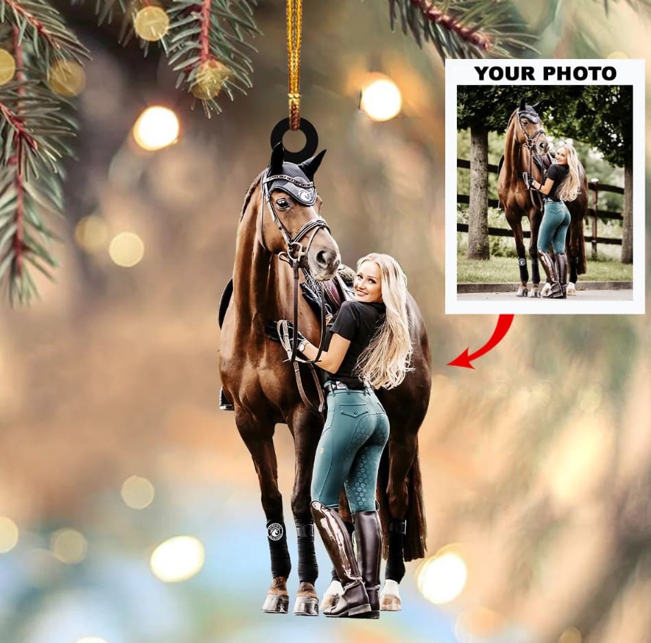 Customized Your Photo Ornament – Personalized Photo Mica Ornament – Christmas Gifts For Family Member