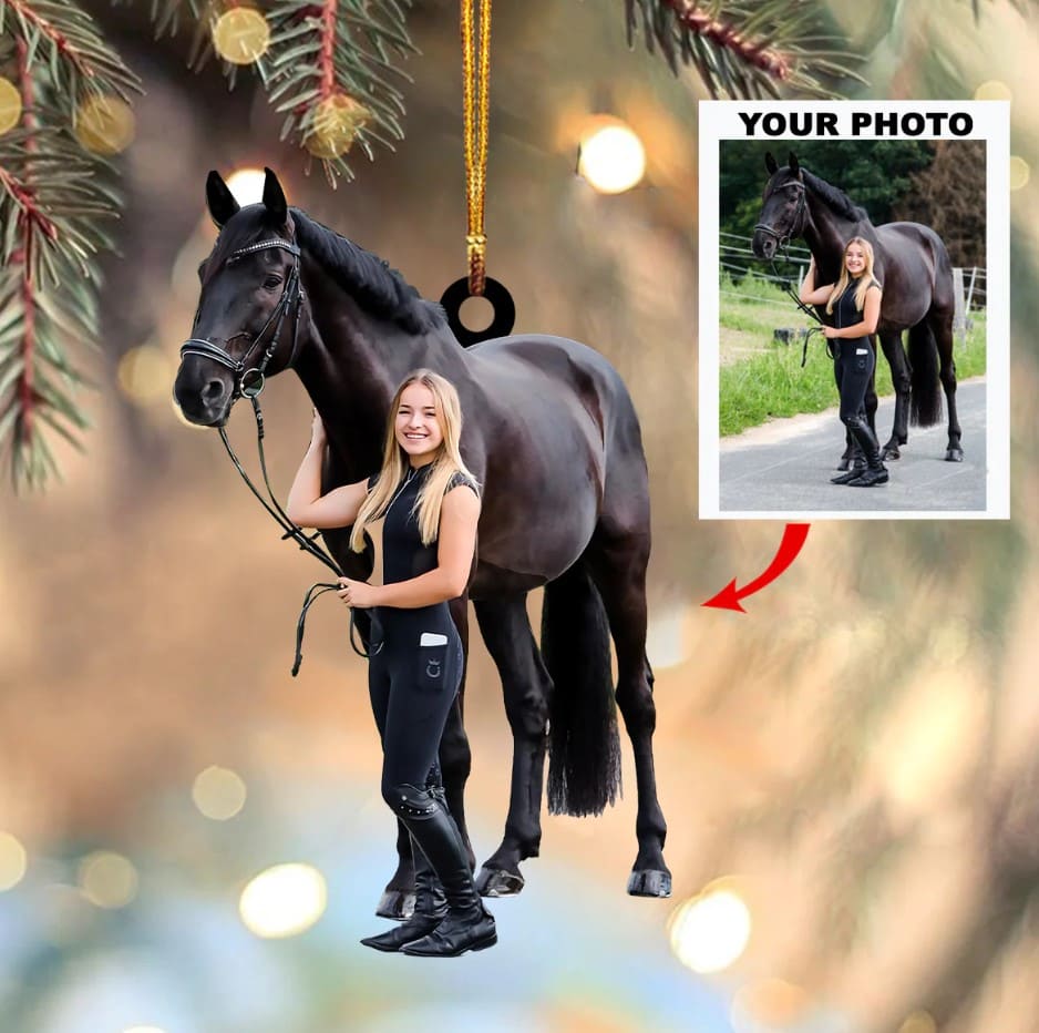 Customized Your Photo Ornament – Personalized Photo Mica Ornament – Christmas Gifts For Family Member