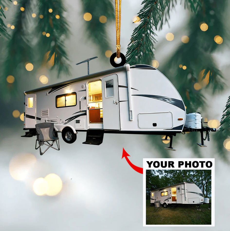 Customized Your Photo Ornament – Personalized Photo Mica Ornament – Christmas Gifts For Family Member