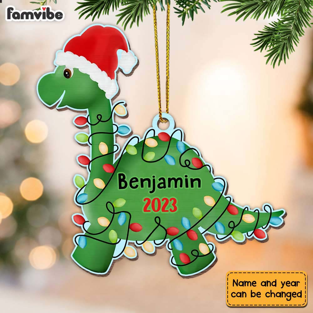 Personalized Grandson Son Dinosaur Christmas Ornament OB41 85O28