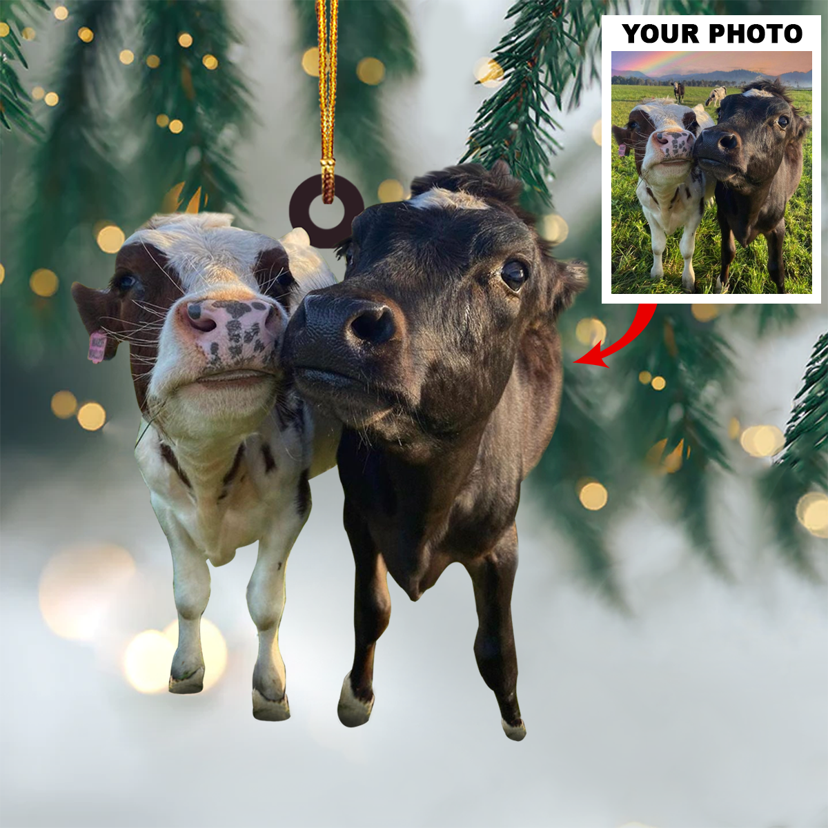 Customized Your Photo Ornament - Personalized Photo Mica Ornament - Christmas Gifts For Pet Lover