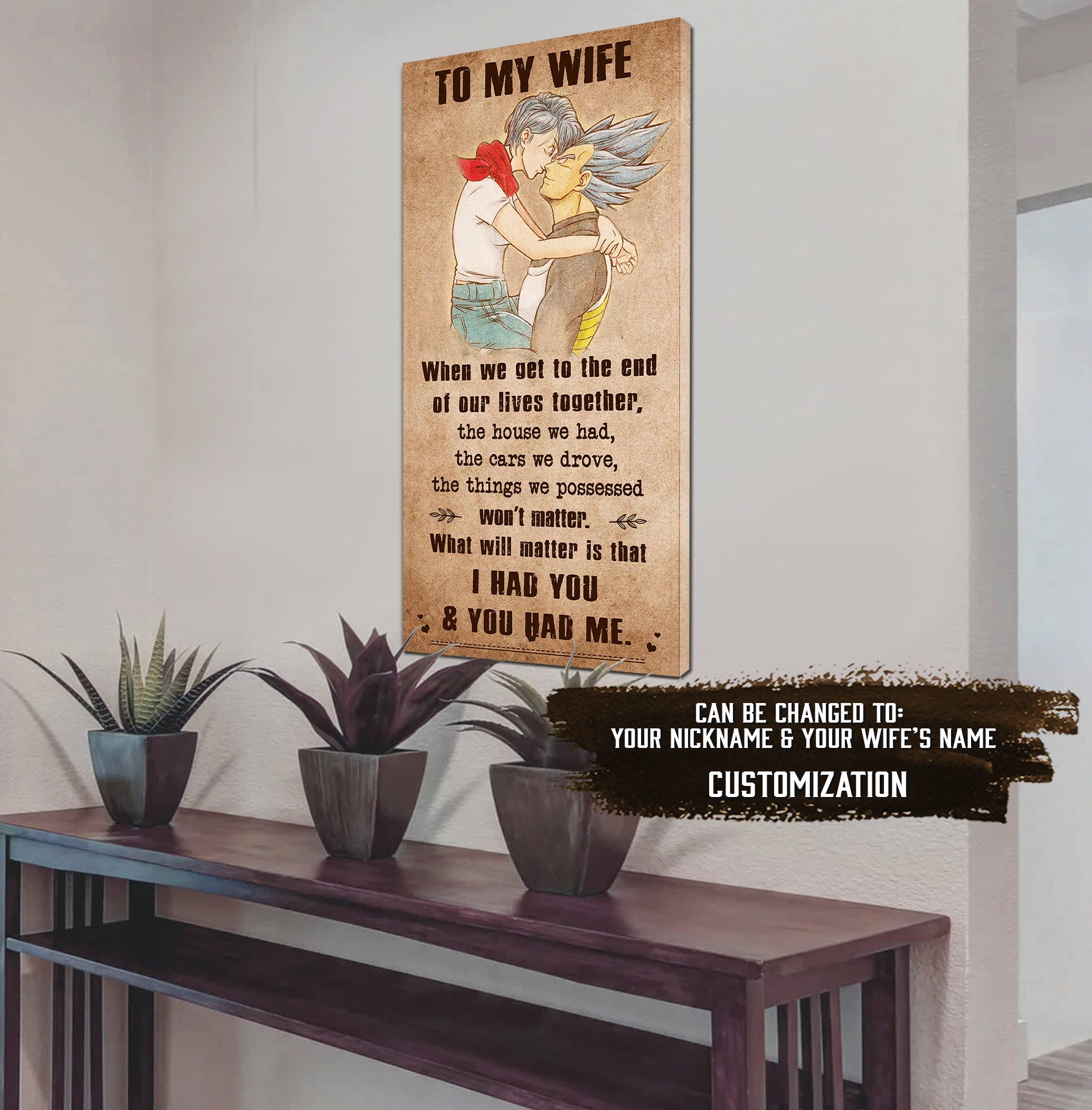 (X1) TO MY WIFE-I HAD YOU AND YOU HAD ME-Carl & Ellie-UP - CANVAS POSTER