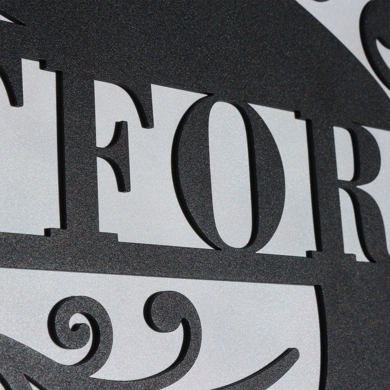 Personalized Monogram Split Letter Name Infinity Heart Metal Sign for Your Love