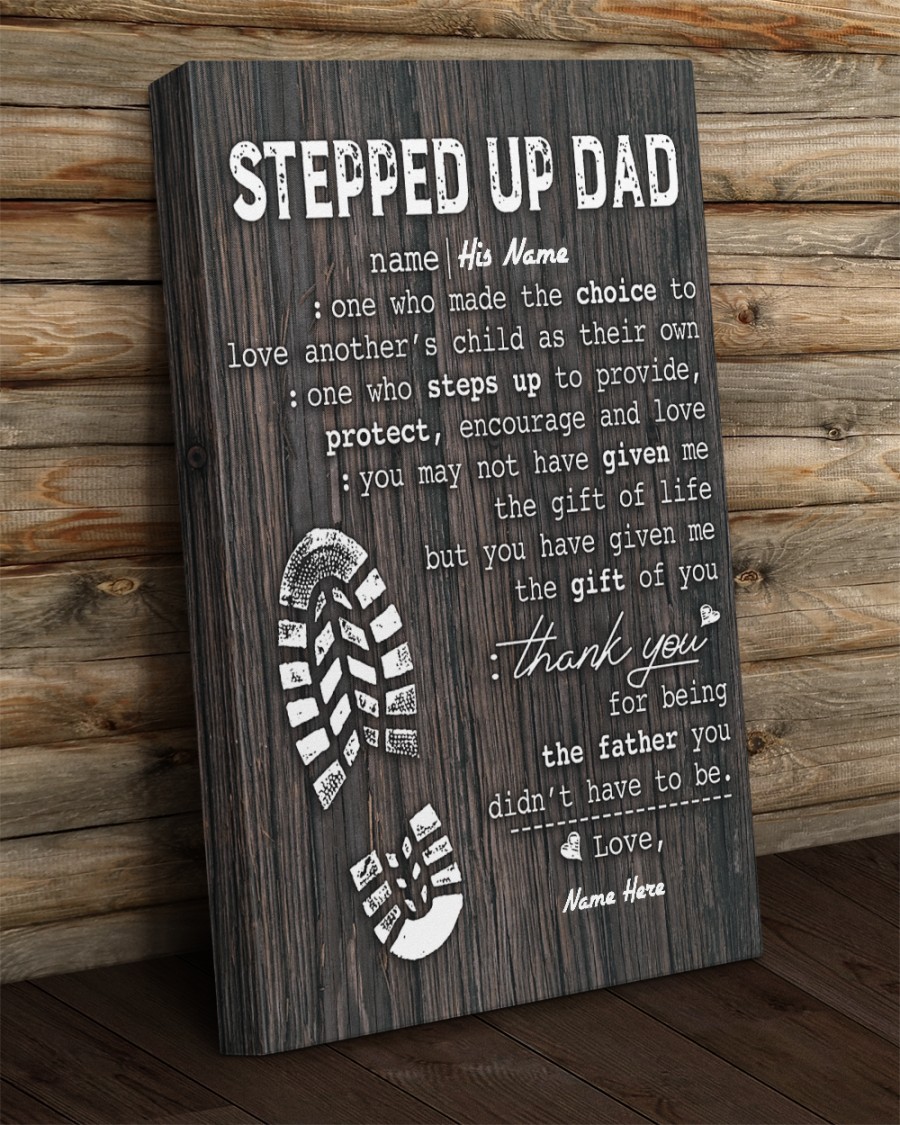 PERSONALIZED CANVAS: Perfect Father's Day Gift For Stepped Up Dad Gallery Wrapped Canvas Prints