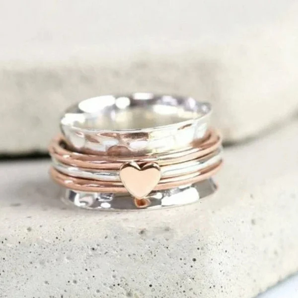 🔥 49% OFF🎁Self Love Spinner Heart Ring 💖