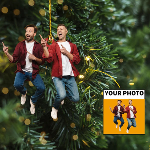 Customized Your Photo Ornament - Personalized Photo Mica Ornament - Christmas Gifts For Bestie, Sister | Friend