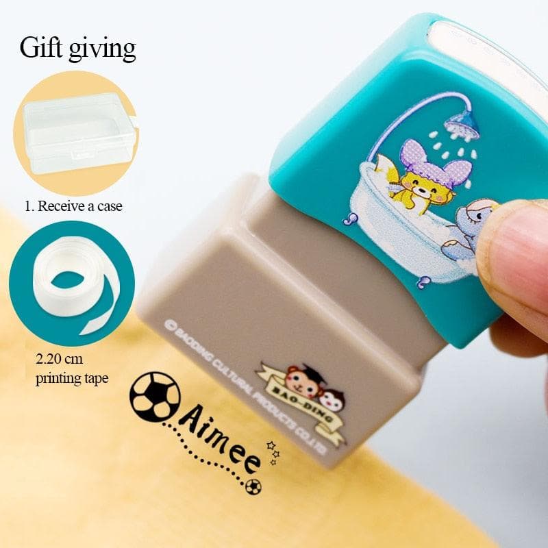 Children's Name Seal Custom Student's Name Stamp  Kindergarten Clothes Waterproof Name Sticker Will Not be Washed Off  Christmas-88900-图片alt01