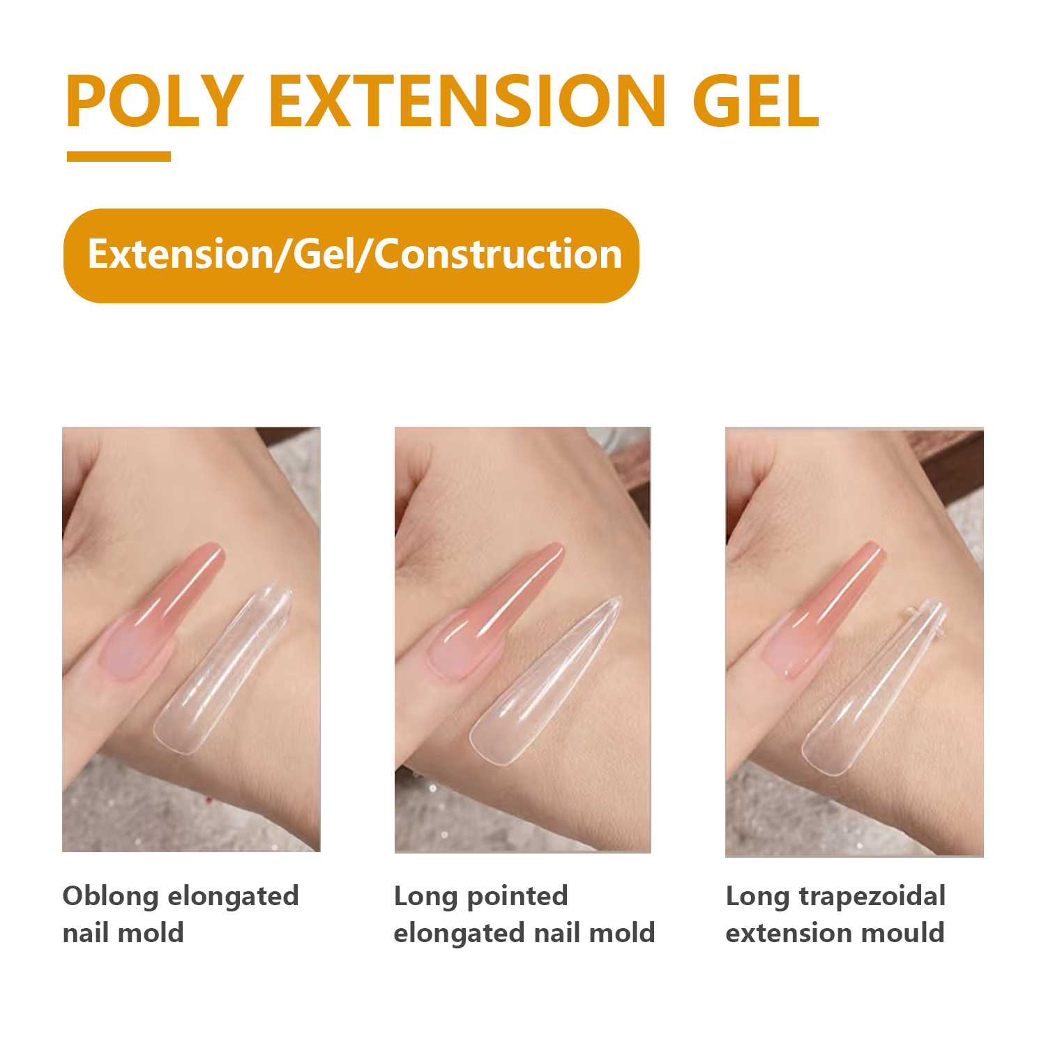 Poly Nail Gel Kit 15 Colors Poly Gel Kit with Slip Solution and Mini Lamp Nail Art Design Beginner