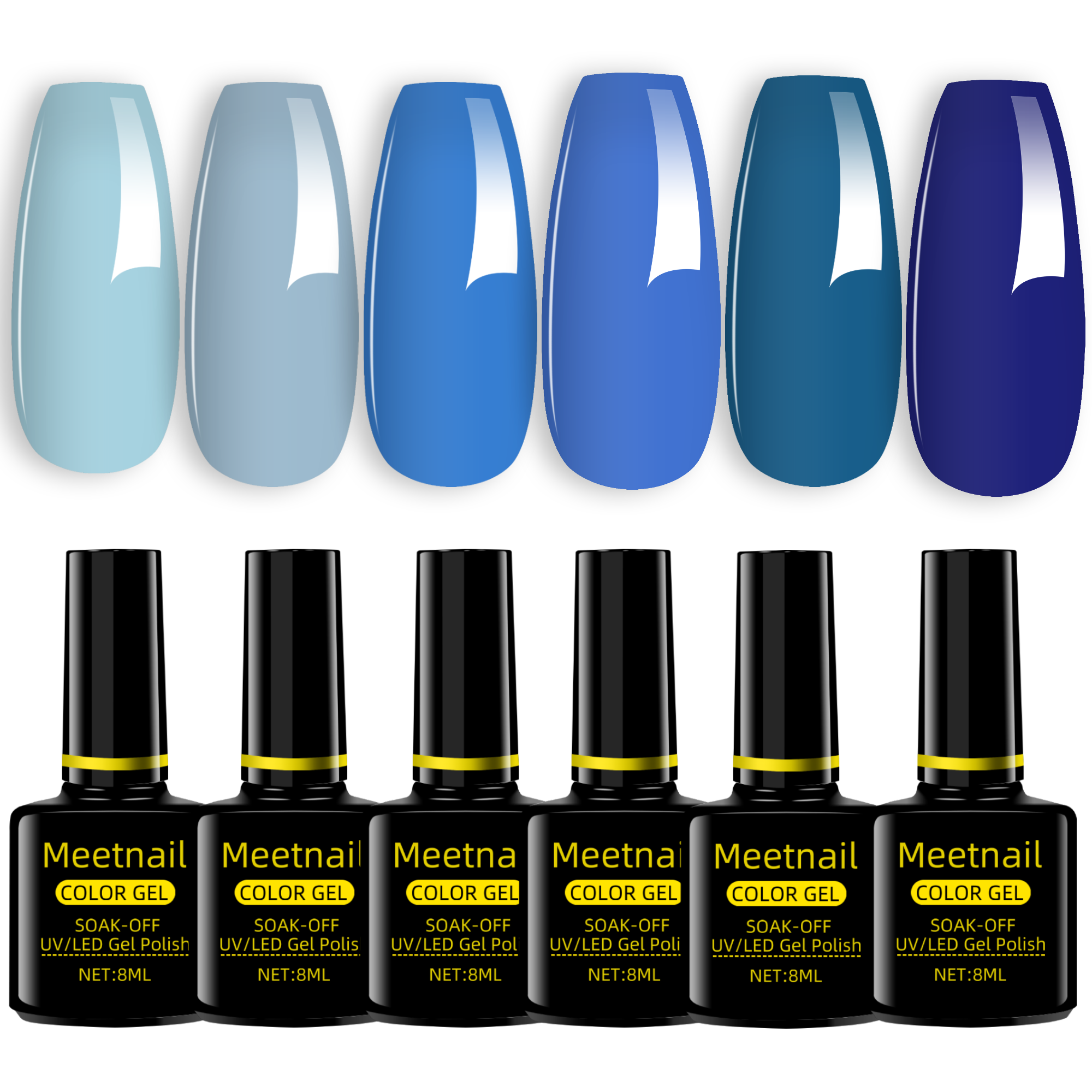 36 PCS Gel Nail Polish Set with Base Glossy and Matte Top Coat Multicolored Gel Nail Long Lasting Suitable for All Seasons