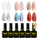 3 Pcs Cat Eye Nail Gel And 3 Pcs Color Gel