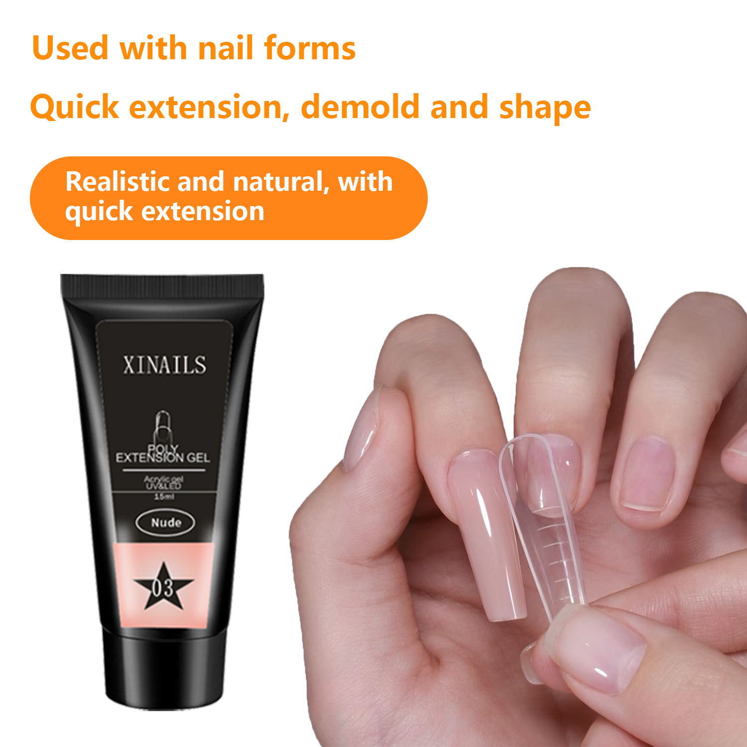 Poly Nail Gel Kit 15 Colors Poly Gel Kit with Slip Solution and Mini Lamp Nail Art Design Beginner