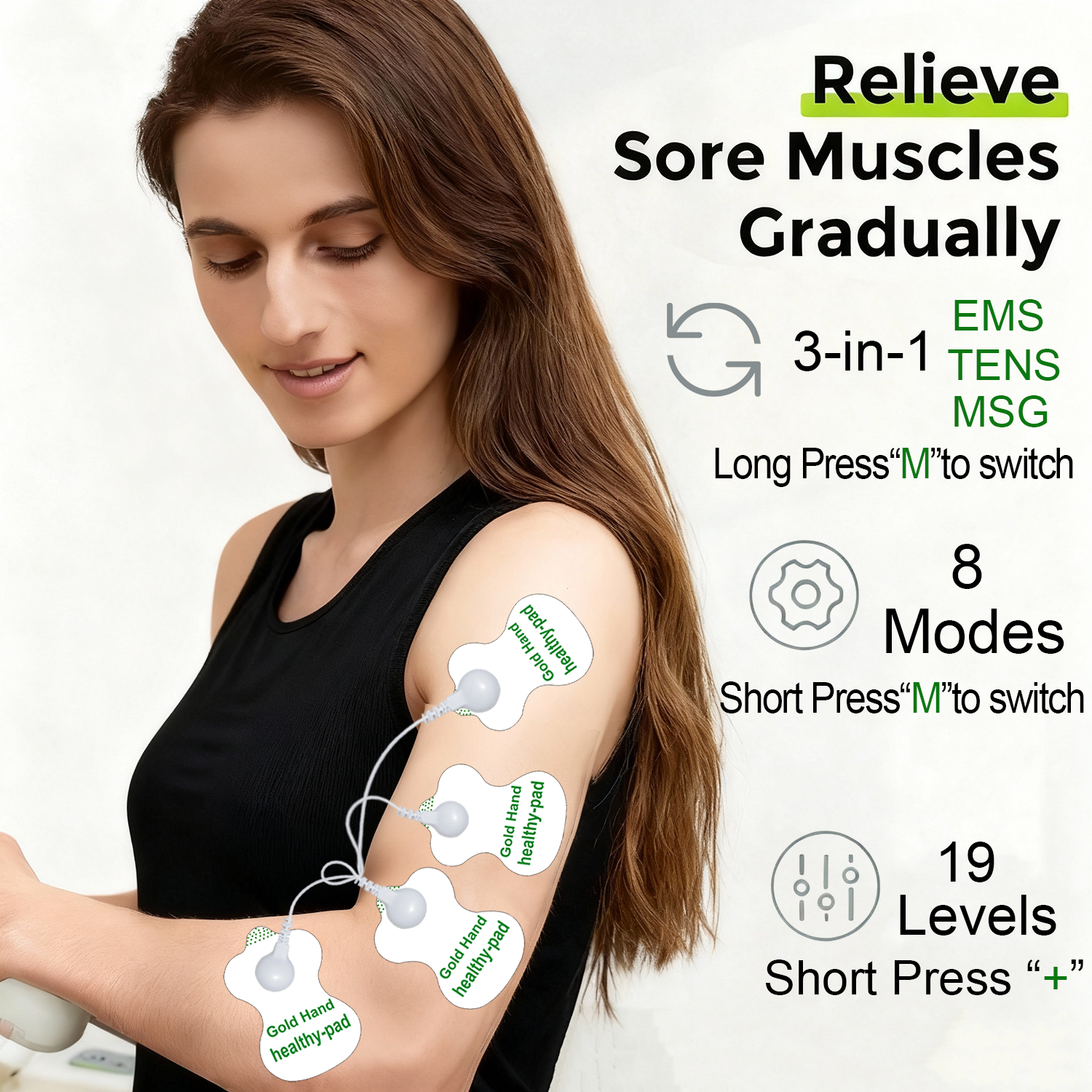 TENS Unit with Accessories - Muscle Stimulator Machine for Back Pain Relief, Sciatica, Neck, Nerve, Shoulder, Hip, Elbow, Muscle Pain Relief