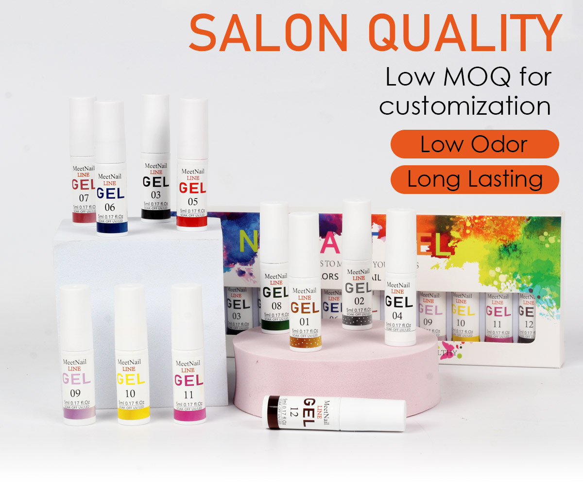 12 color nail drawing adhesive set