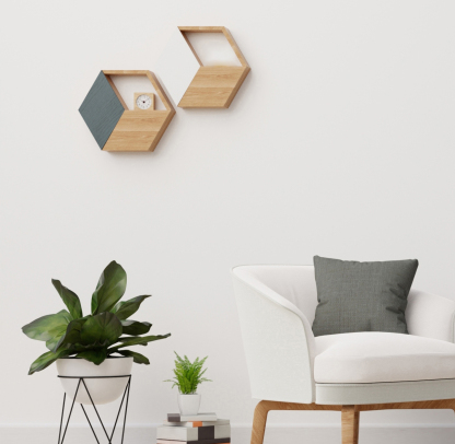 2 Piece Wood Shelf (Set of 2)