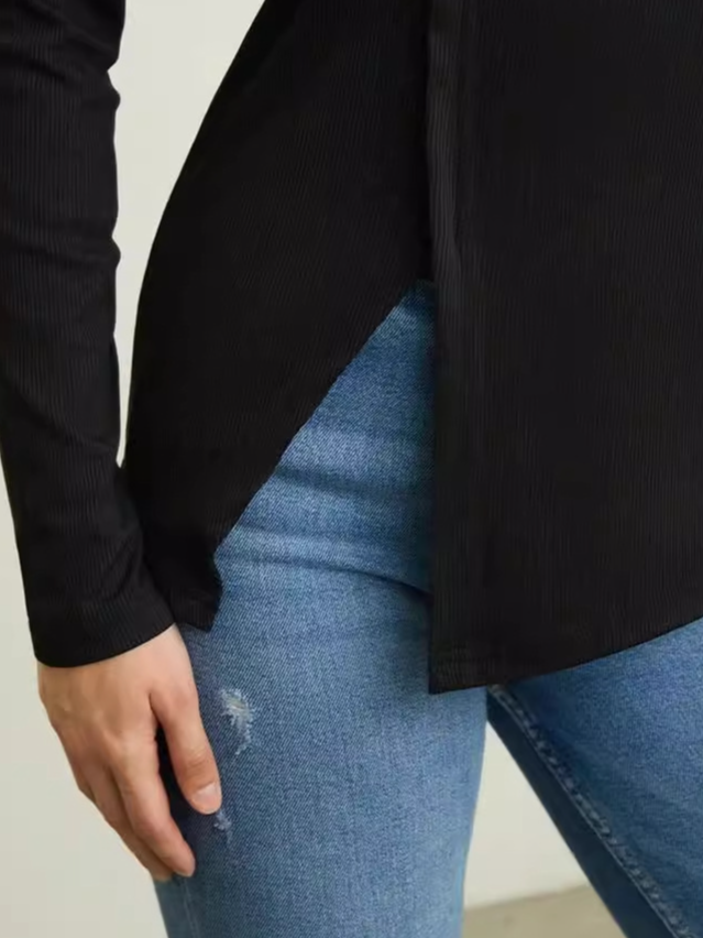 (UGC新功能测试商品)Casual Plain Crew Neck Long Sleeve T-shirt