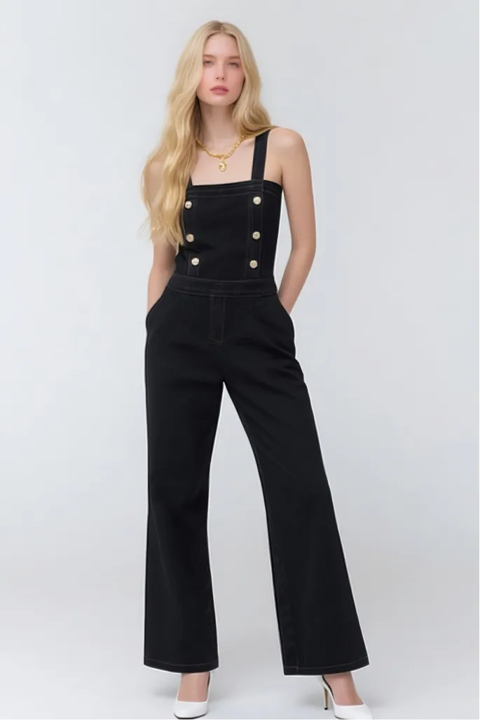 [Free Gift]Backless Denim Bodysuit