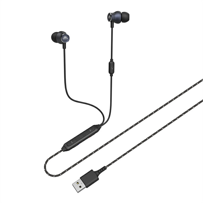 okcsc GB50 パソコン イヤホン USB ヘッドセット 有線 カナル型 イヤホン ミュート機能付き 音楽・ゲームモード切替可能 テレワーク リモートワーク マイク付き web会議 オンラインゲーム パソコン/PCに対応