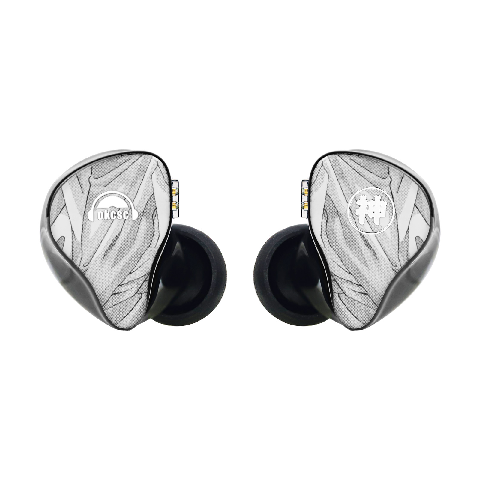 OKCSC ELONGZ HIFI 有線イヤホン カナル型イヤホン HiFi 高音質 重低音 耳掛け 着脱式ケーブル パソコン用 PC/スマホ対応  3.5mm
