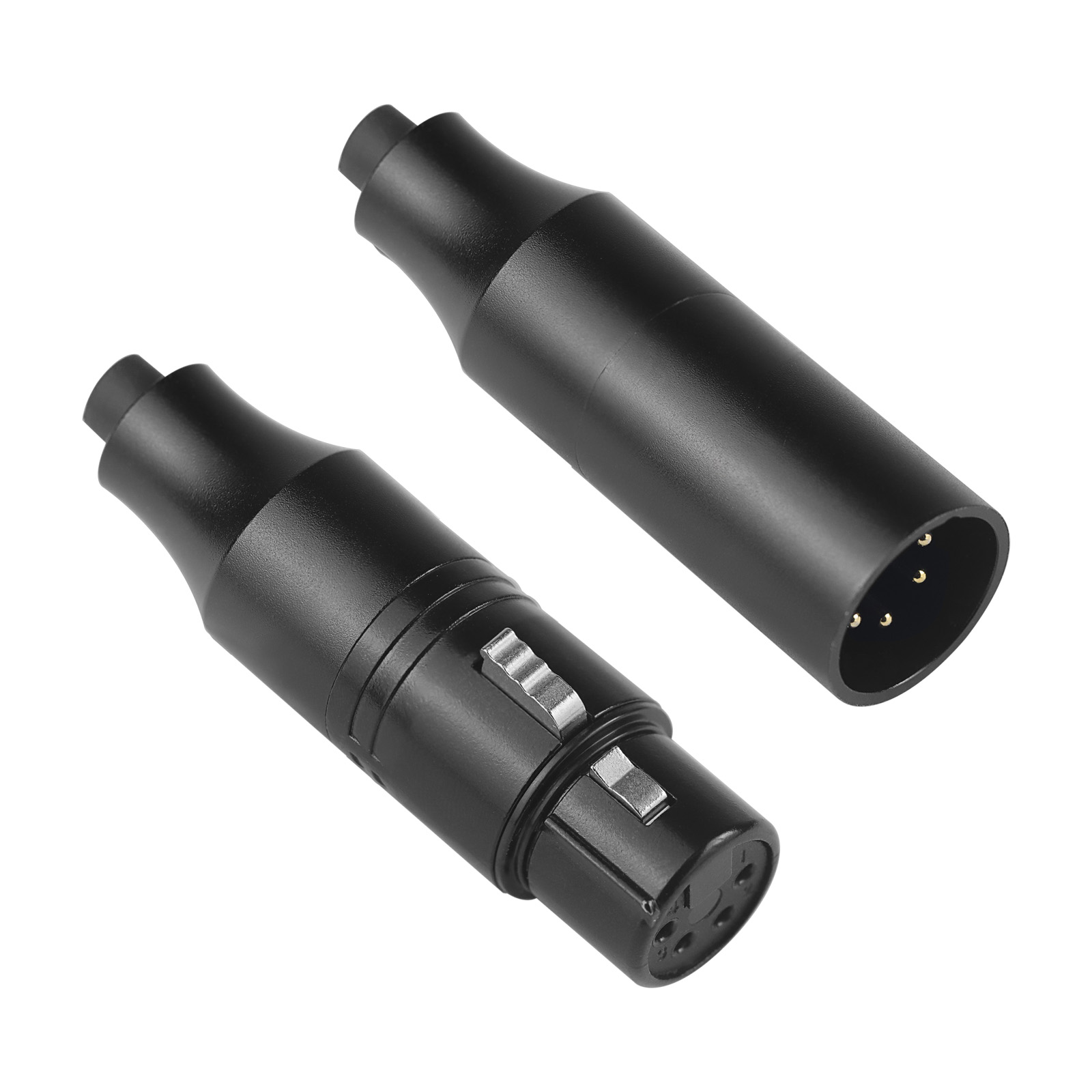 OKCSC XLRアクセサリー  高純度銅 金メッキ端子と耐環境性能XLR(メス)XLR(オス)接続性能の強調　φ2.5mm～5.5mm　合金製ケーシングと金属ブッシュ