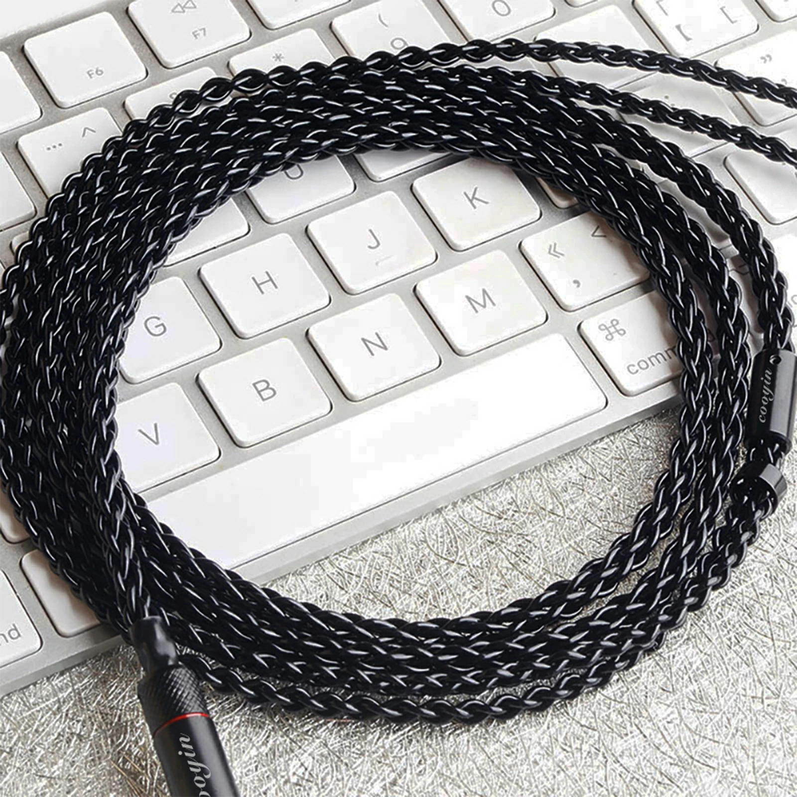 cooyin リケーブル SENNHEISER ゼンハイザー HD800 2Pin IEシリーズ イヤホンケーブル 8芯 銀メッキ単結晶銅 Sennheiser用 IE80S・IE80・IE8・IE8I・IE80SBT・HD800S・HD800・HD820等に適合 金メッキ 2.5mm ストレート型